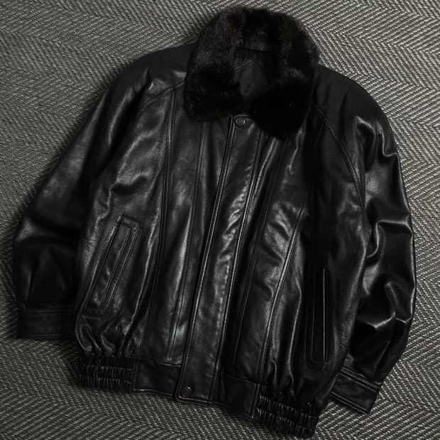 Arpeggio 아카이브 램스킨 퍼 무스탕 가죽자켓 y 4313