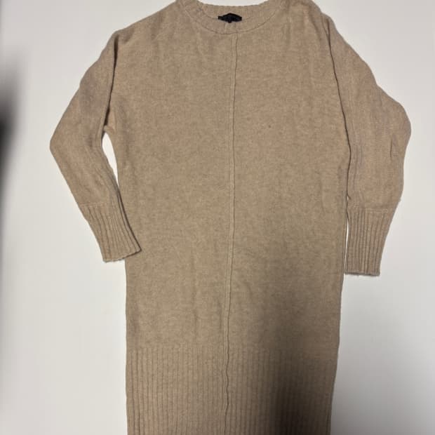 여성 도나카란 캐시미어 100% 풀오버 니트 원피스