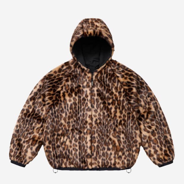 슈프림 리버시블 레오파드 퍼자켓 L