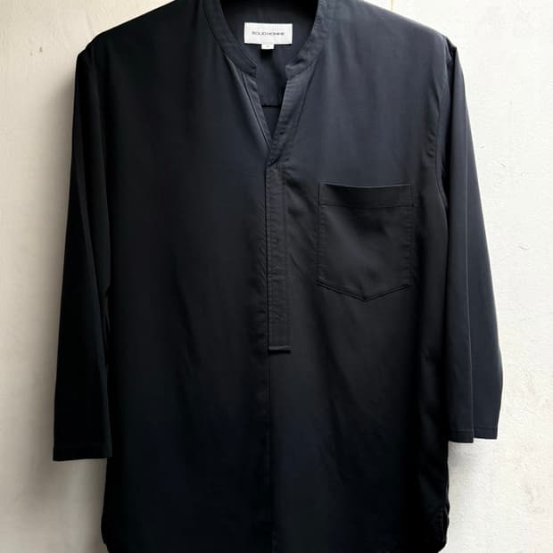 Solid Homme Black Rayon Shirt