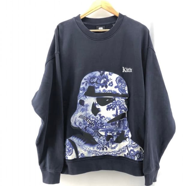 Kith 키스 X스타워즈 스톰트루퍼그래픽 크루넥 네이비 XL