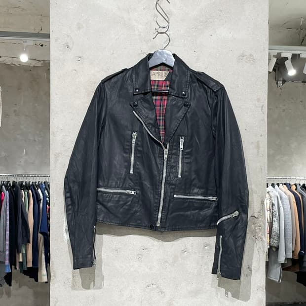 april77 블랙 케네디 유틸리티 라이더 자켓