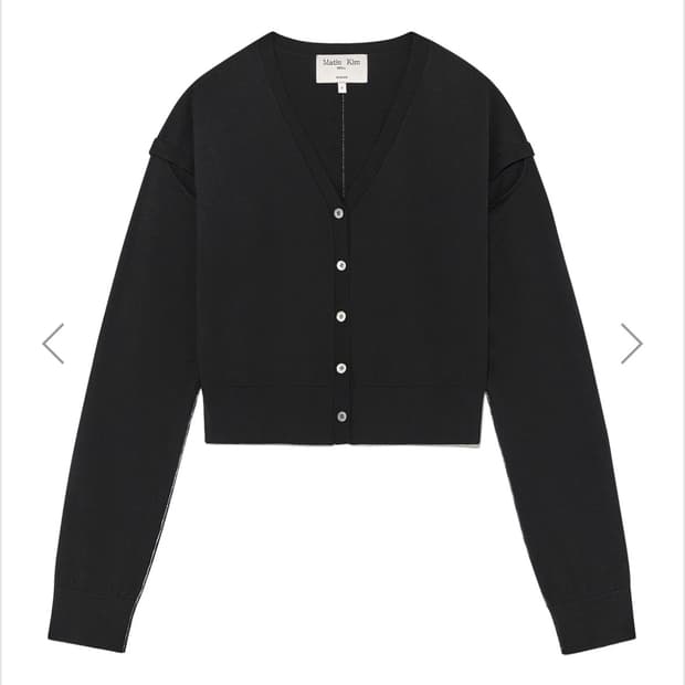 마땡킴 트임 가디건 블랙