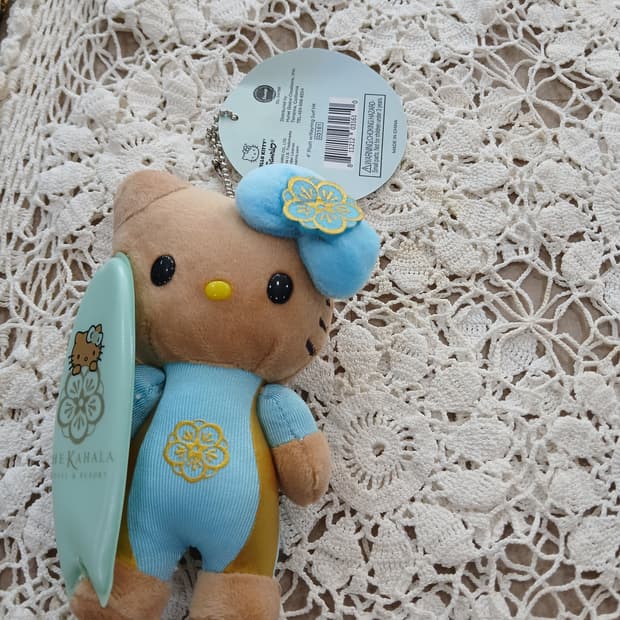 (새것)헬로키티 냥이 서퍼 키링 suffer