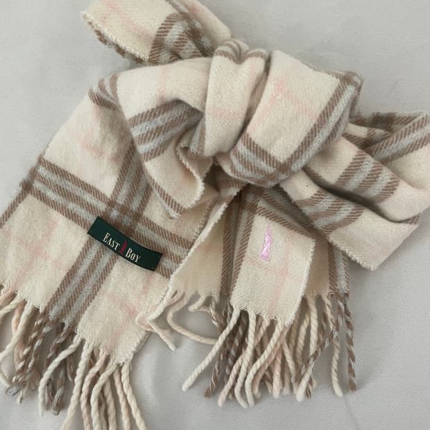 이스트보이 east boy 체크 머플러