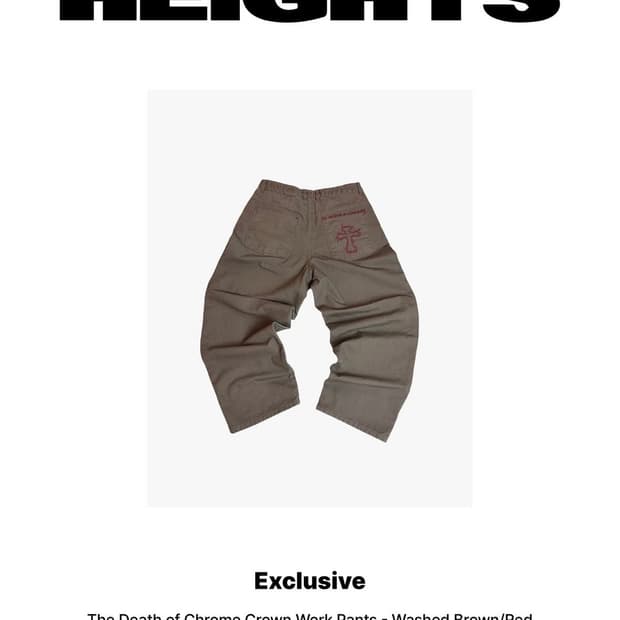 아오이로 데스 오브 크롬 워크팬츠 2사이즈 새상품