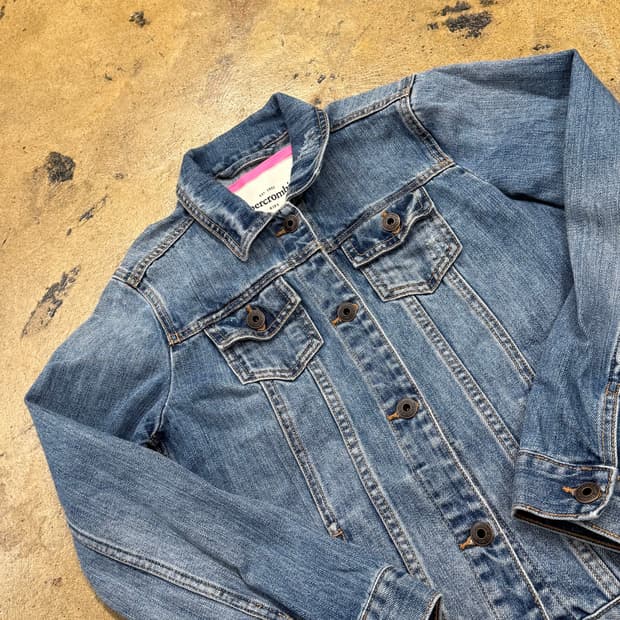 [정품/XL] 아베크롬비 키즈 데님 청자켓 b19