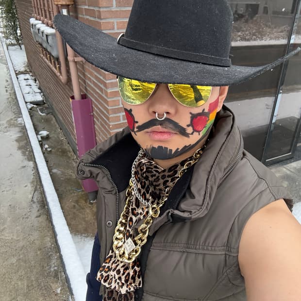 호피 목도리 스카프