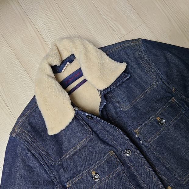 자라 안감 털 카라 분리형 자켓