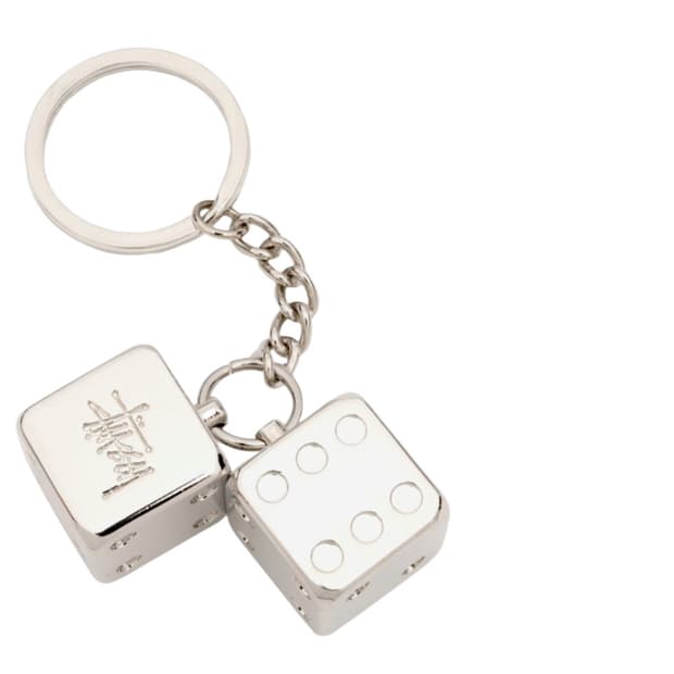 스투시 메탈 다이스 키체인 실버