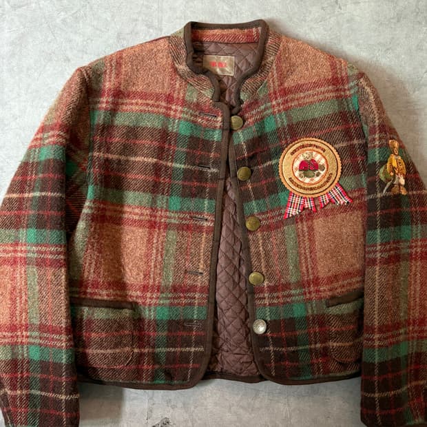 Pink House 핑크하우스 체크 울 자켓