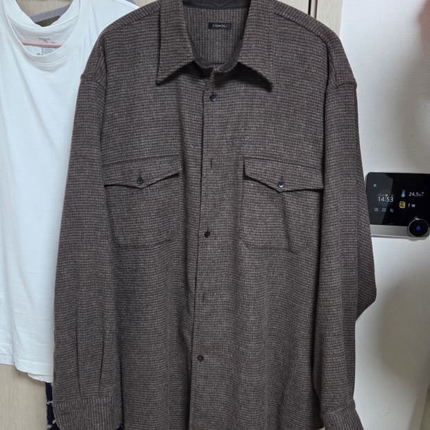 코모리 울캐시미어 셔츠 브라운 3