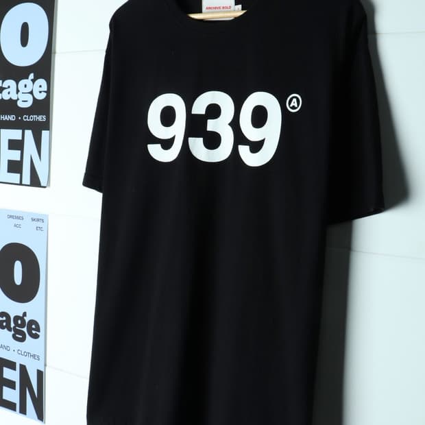 (L-XL) 아카이브 볼드 반팔 티셔츠 오버핏 블랙 스트릿-H34689
