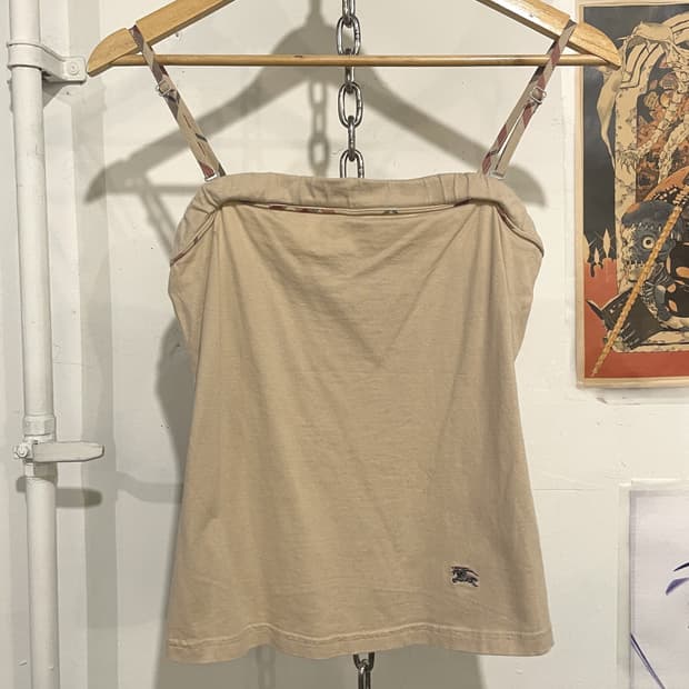 burberry 버버리 블루라벨 체크 베이지 슬리브리스