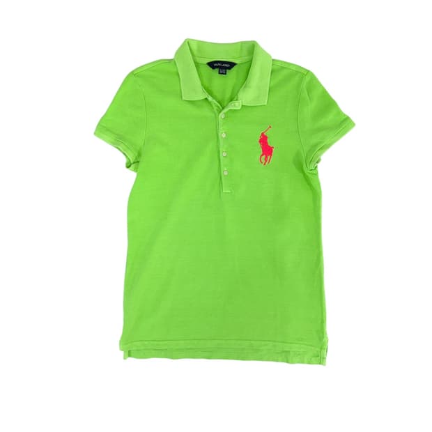 폴로 빅포니 네온그린 반팔 카라티 