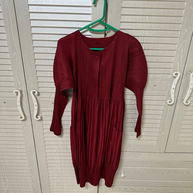 (정품)플리츠 플리즈 코트단추행  원피스 4사이즈