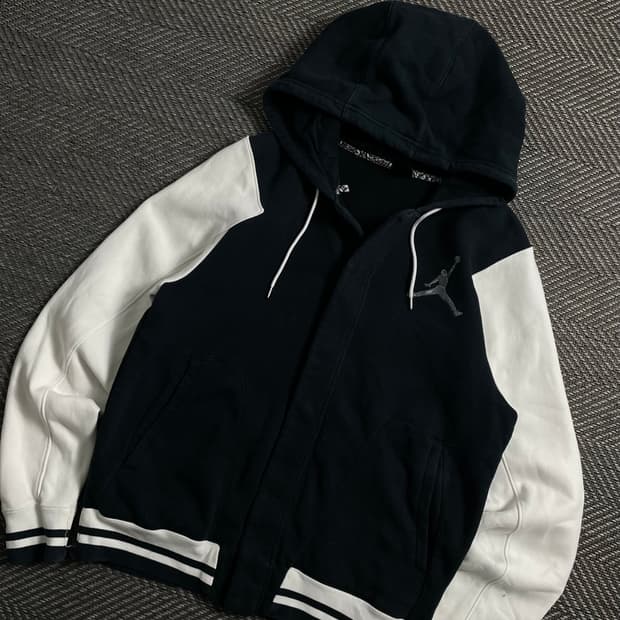 나이키 에어조던 자수로고 스웻 바시티 후드 자켓y 4135