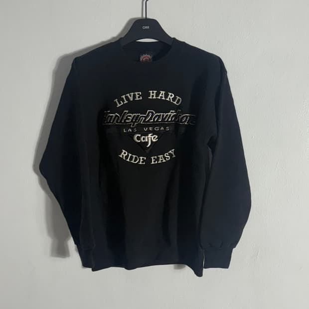 할리데이비슨 맨투맨 블랙 스웻셔츠 USA M