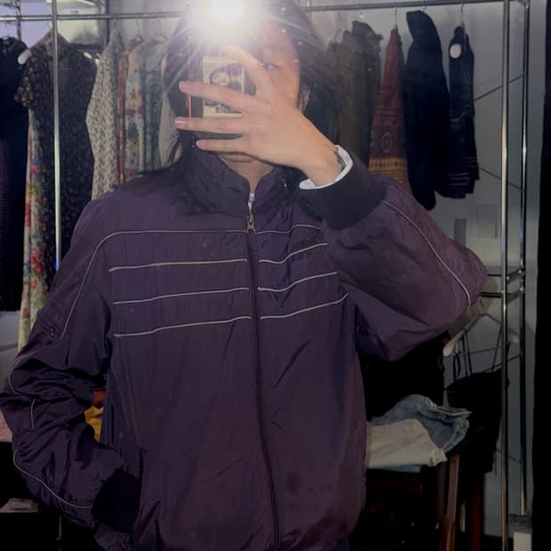 GUCCI 퍼플 나일론 자켓