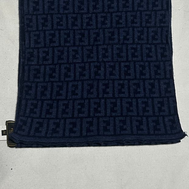 OS 펜디 FF 캐시미어 블랭킷 다크블루 머플러