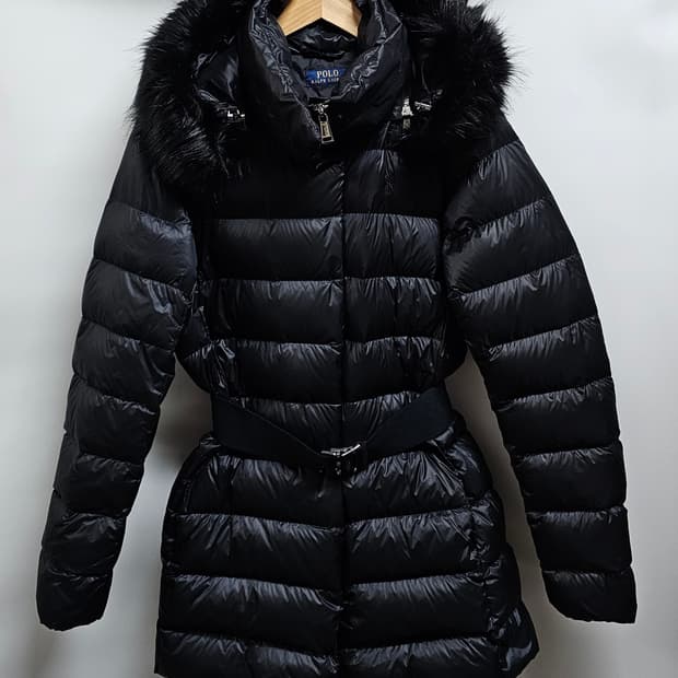 폴로랄프로렌 벨티드 퍼 덕다운패딩 M 신형정품큐알