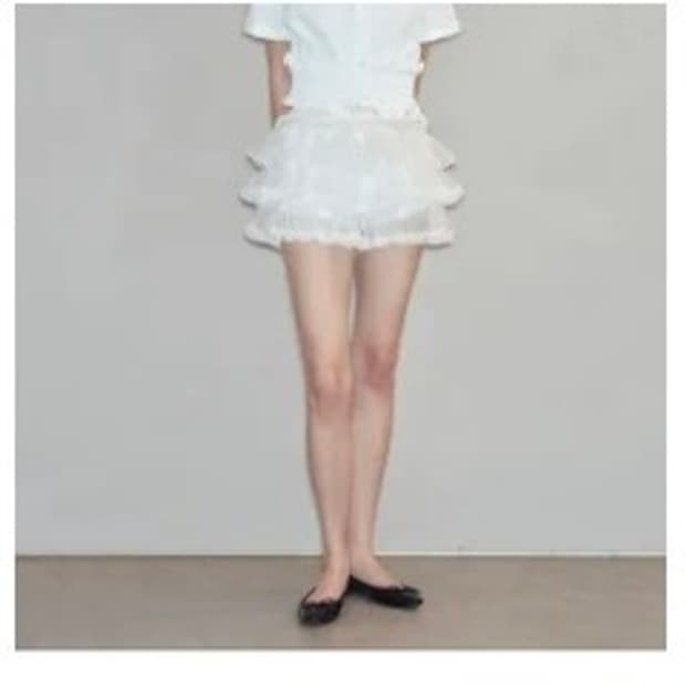 오로 프릴 레이스 팬츠스커트
