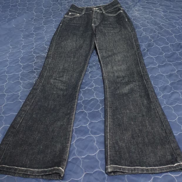 여성 스판 부츠컷 스티치 데님 팬츠 (26)