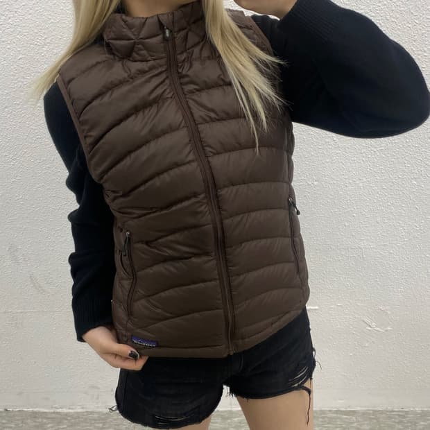 파타고니아 초코맛 경량 패딩조끼 M