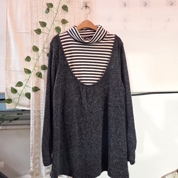 레이어드 일체형 니트