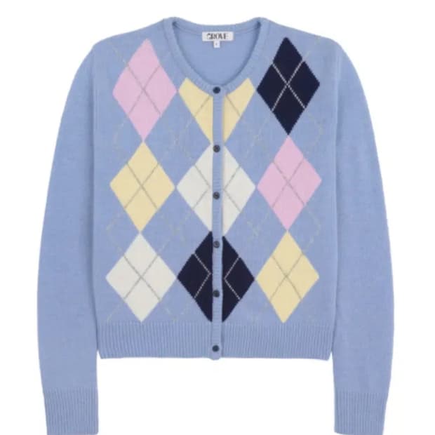 그로브스토어 아가일 가디건