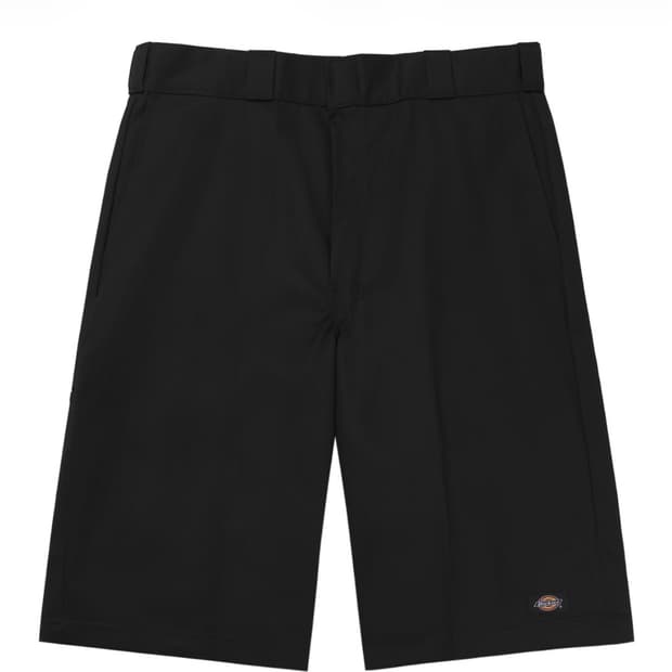 디키즈 루즈핏 13인치 플랫 프런트 워크 쇼츠 블랙