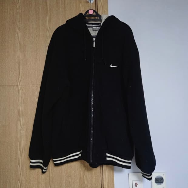 00's 나이키 배스킷볼 쉐르파헤비후리스 올드스쿨 양털후드집업 XL 블랙