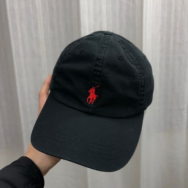 폴로 랄프로렌 블랙 볼캡 모자