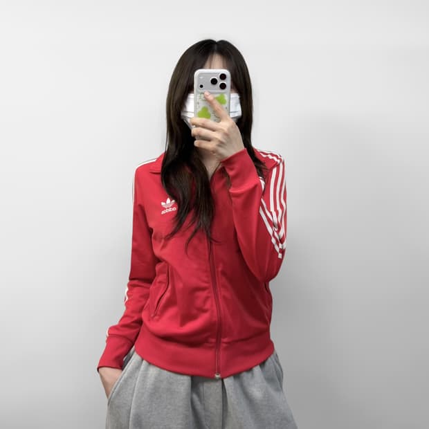 아디다스 파이어버드 트랙탑 져지 레드