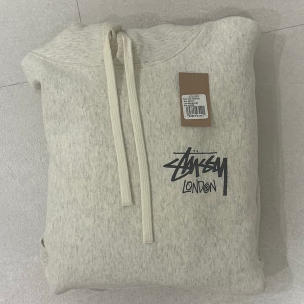 스투시 런던 후드 애쉬 헤더 L