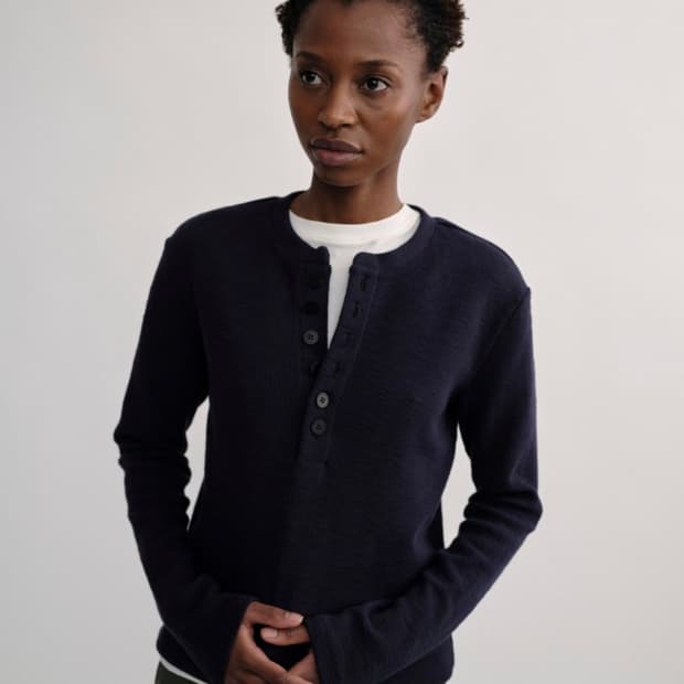 [구매] 컬러컬러 버튼 핸리넥 네이비 3사이즈 구매합니다.