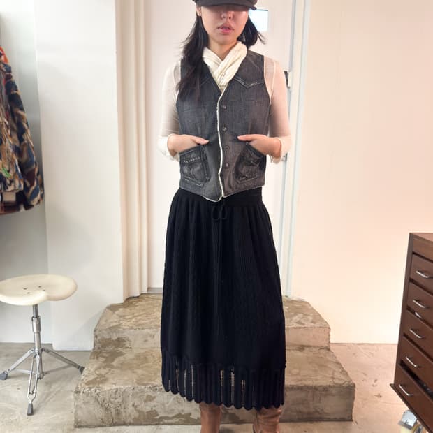 Number (N)ine  Denim Sherpa Vest/ 1