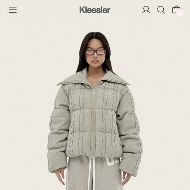 클리시어 츄츄 니트 패딩