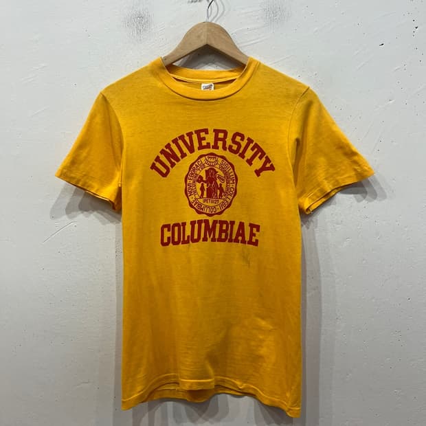 70~80s Hanes 헤인즈 컬럼비아 대학 반팔 티셔츠 Made USA