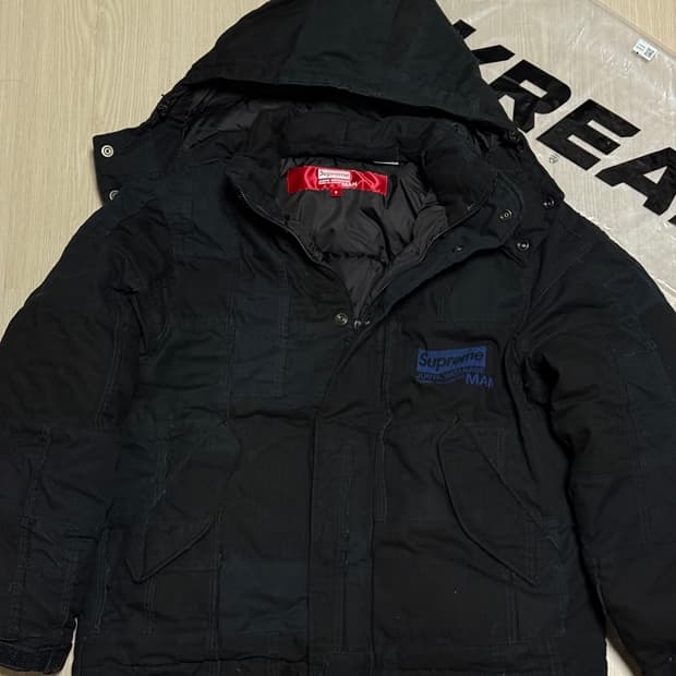 슈프림x준야와타나베 패치워크 푸퍼 자켓 블랙