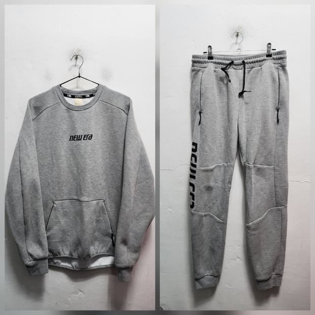 뉴에라 회색 트레이닝 세트 