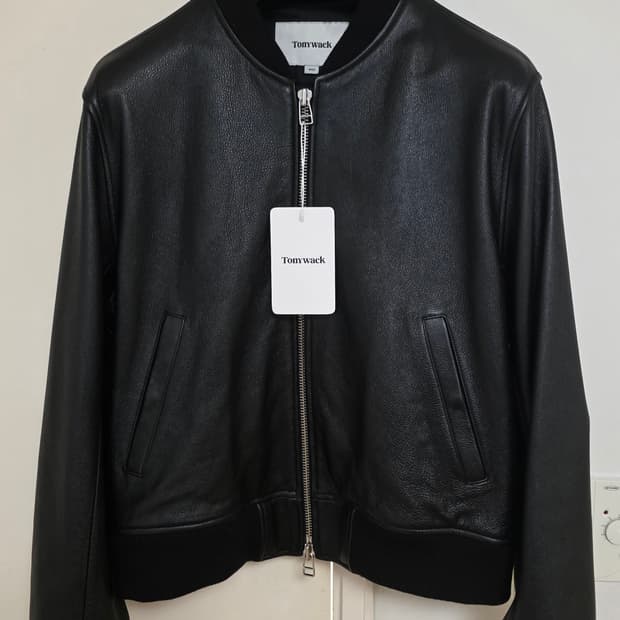 토니웩 그레인 레더 블루종 봄버 자켓