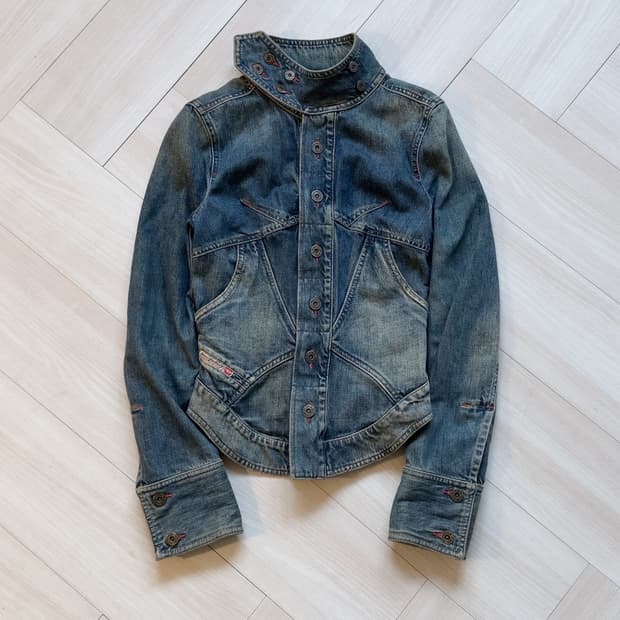 [Diesel] Lace-up Denim Jacket