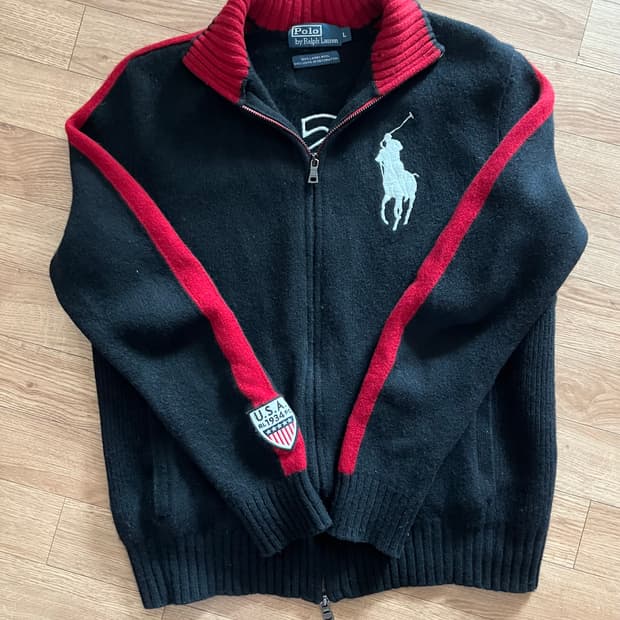 폴로 랄프로렌 빅포니 램스울 니트집업