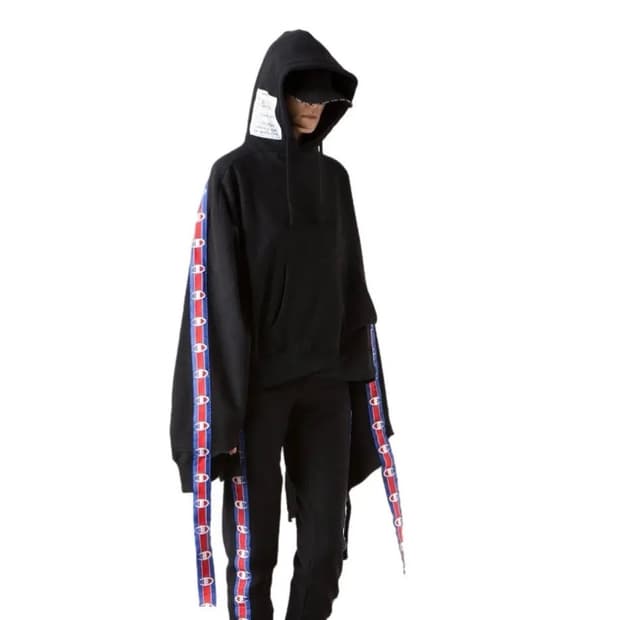 뎀나 베트멍 x 챔피온 17ss 테이핑 오버핏후드
