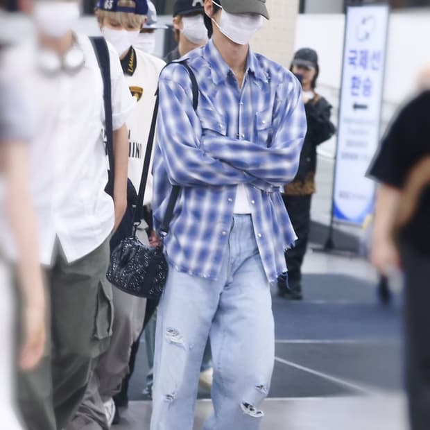 노쿨러스 / 체크 웨스턴 셔츠 블루 / 2