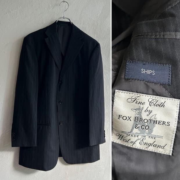 폭스 브라더스 X 쉽스 블랙 스트라이프 자켓