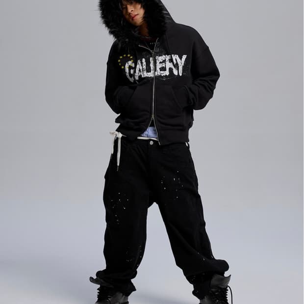 가터갤러리 GALLERY FUR HOOD ZIP-UP_BLACK
