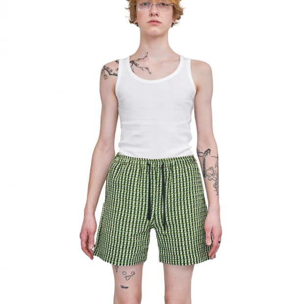 레씨토 체크 쇼츠 트위드 팬츠