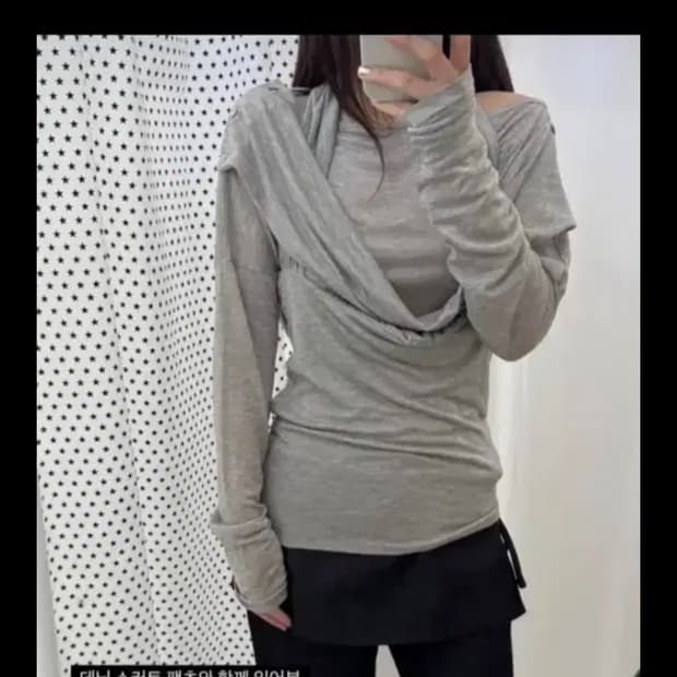 구해요) 인앤양인하모니 드레이프 드레스 라이트 그레이 구해요